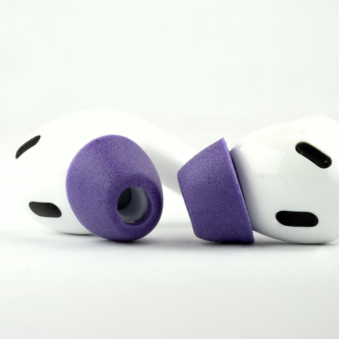 Comply TrueGrip MAX | Premium Memory Foam Replacement Earbud Tips for Apple AirPods Pro 1 & 2 | Long Lasting Comfort, MAX Durability, Secure Fit, Superior Noise Isolation| Purple (Small) (1 Pair)
