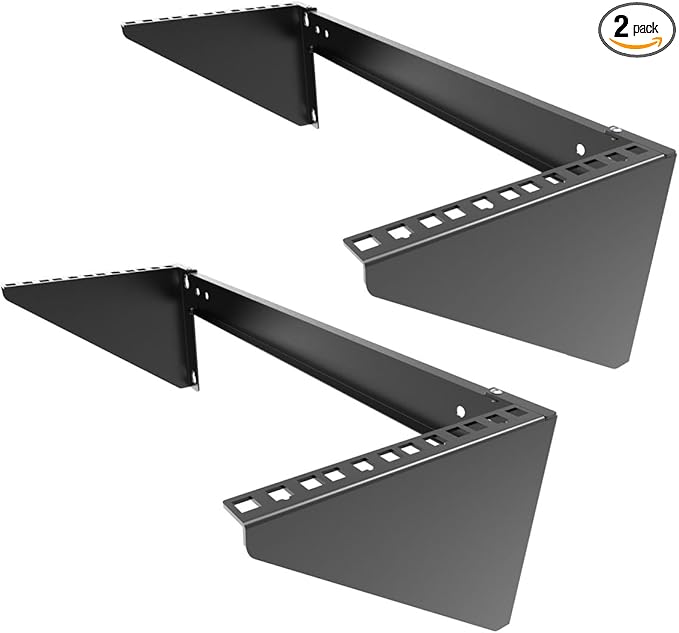 JINGCHENGMEI 2 Pack of 19 Inch 4U Heavy Duty Vertical Wall Mountable Rack and 125 lb Wall Mountable Server Rack (2)