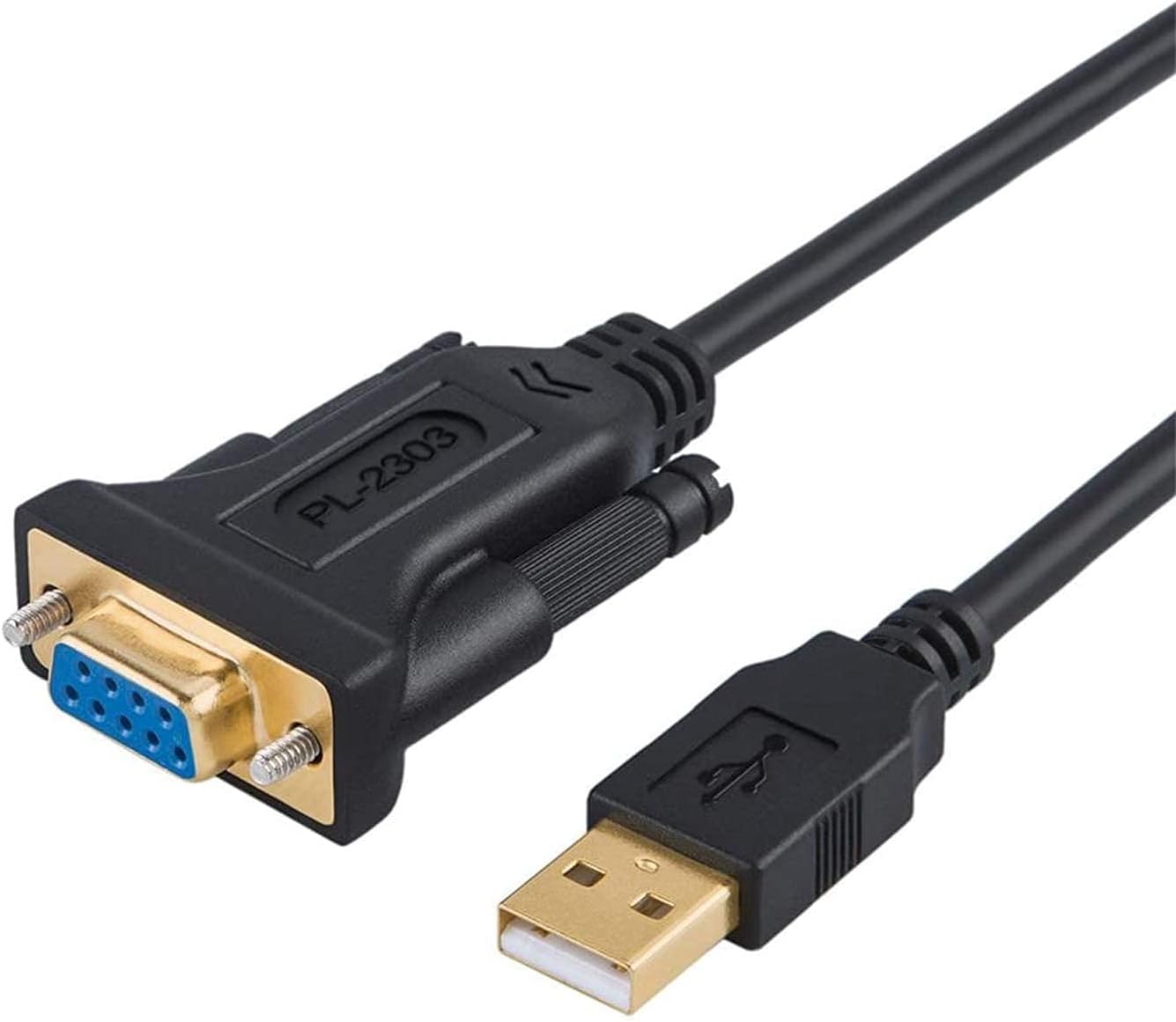 CableCreation USB to RS232 Serial Adapter with PL2303 Chipset, 10 FT USB to DB9 Pin Female Converter Cable for Cashier Register, Modem, Scanner, Digital Cameras,CNC etc, Black