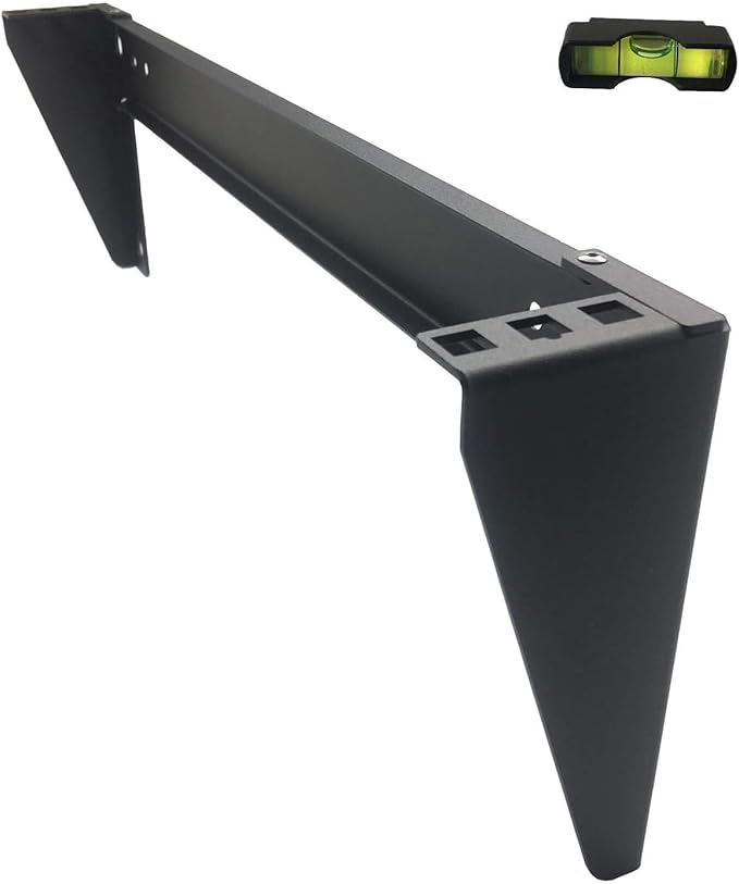JINGCHENGMEI 1U 19" Vertical Wall Mount Rack- Heavy Duty Wall Mount Patch Panel Bracket for Data and Network Equipment,Supports 125lbs (1U150)