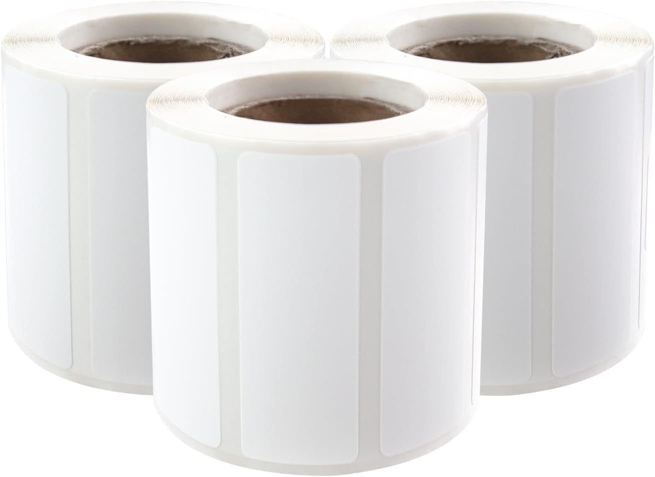 PUQU 20x10mm Direct Thermal Sticker Labels, Self-Adhesive All-Purpose Label Maker Tape, Compatible with AQ Series Label Printer, Refills Standard Laminated Office Labeling, 3 Rolls, 1800 Labels