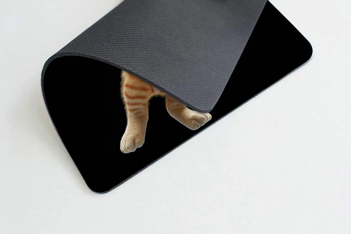Square Mouse Pad Playful Orange Kitten Basketball on Fire-1,Gaming Mouse Pads for Desk,Soft Computer Waterproof Non-Slip Mouse Mat