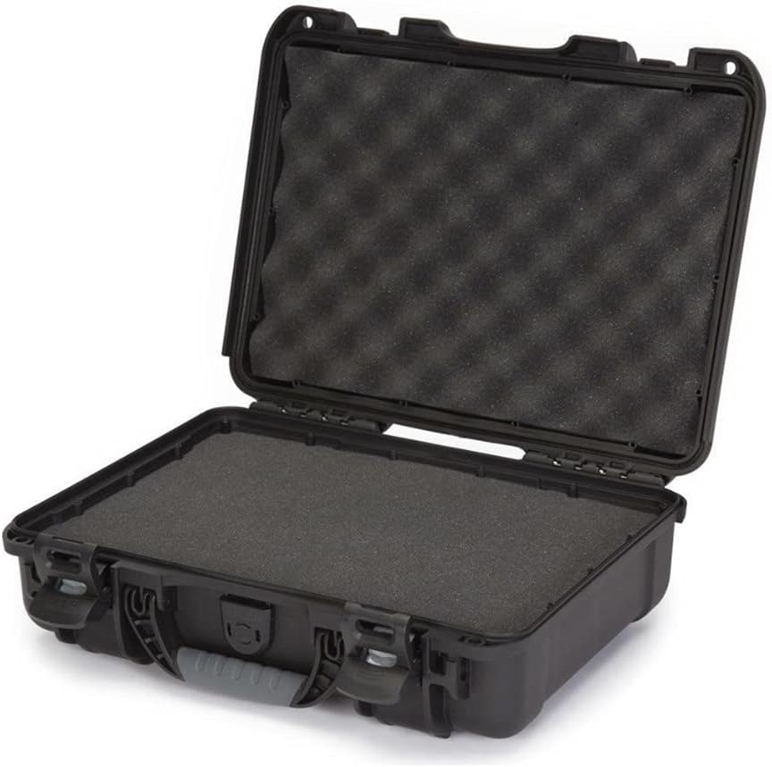 NANUK 910 Hard Case with Customizable Cubed Foam, IP67 Waterproof, Dustproof and Impact Resistant, 14.3” x 11.1” x 4.7”, Rugged Construction for Ultimate Protection, Made in Canada – Black