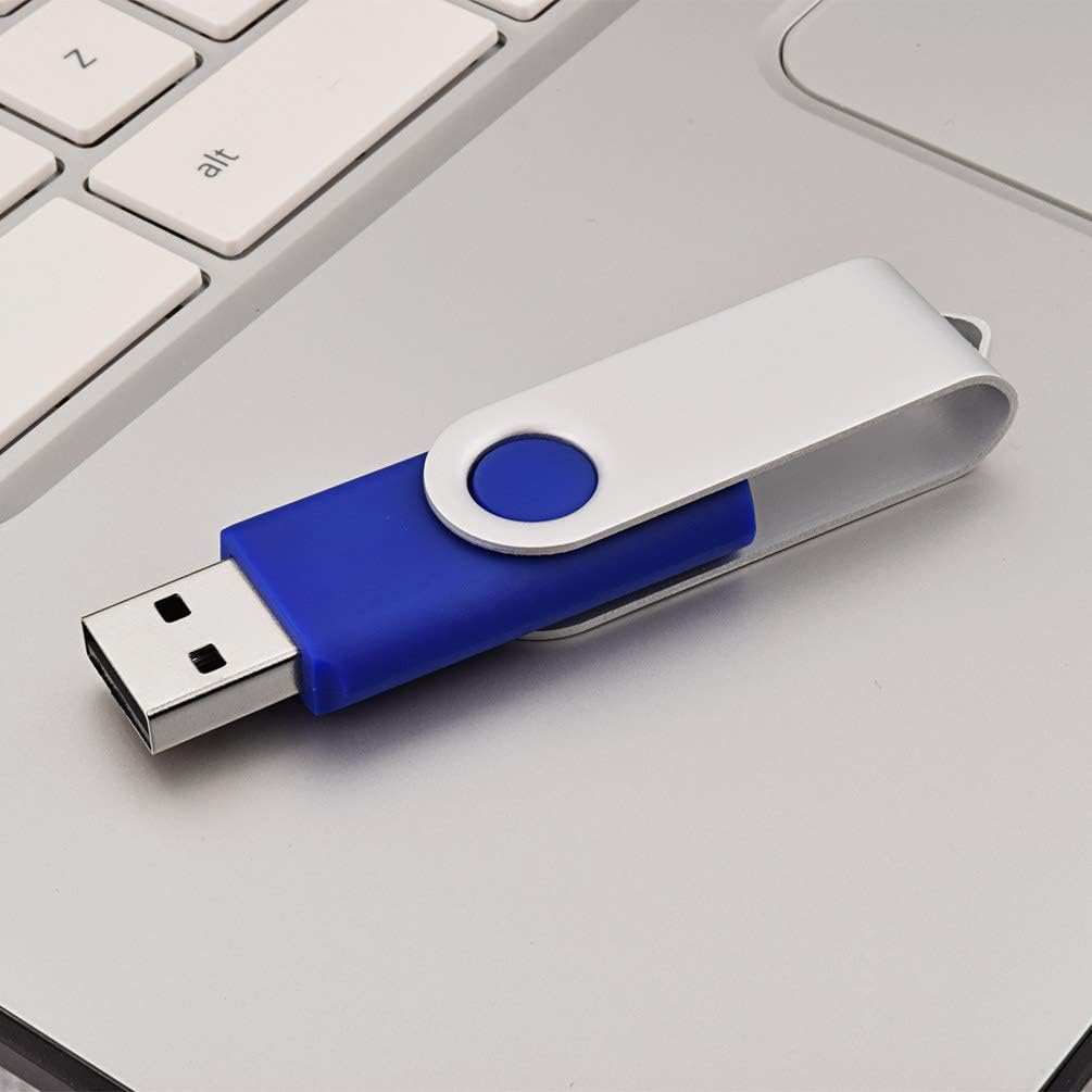 Kootion 10 X 16 GB USB Flash Drive 16 gb Flash Drive Thumb Drive Memory Stick Pen Drive Keychain Design Blue