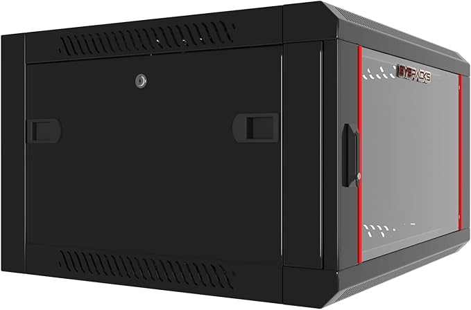 Sysracks Wall Mount Server Rack Cabinet Locking Computer | Cabinet Network Enclosure | Electronics | Security | Audio | Video | AV Equipment| Data Rack | 24-Inch Depth Server Cabinet (9U)