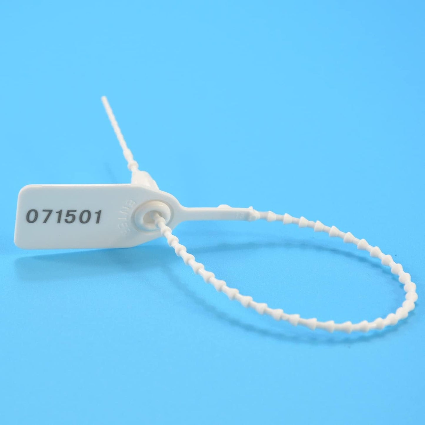 Plastic Tamper Seals, Zip Ties for Fire Extinguishers Pull Tite Security Tags Numbered Disposable Self-Locking Tie 250mm Length (100 PCS, White)