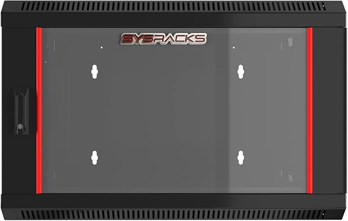 Sysracks Wall Mount Server Rack Cabinet Locking Computer | Cabinet Network Enclosure | Electronics | Security | Audio | Video | AV Equipment| Data Rack | 24-Inch Depth Server Cabinet (9U)