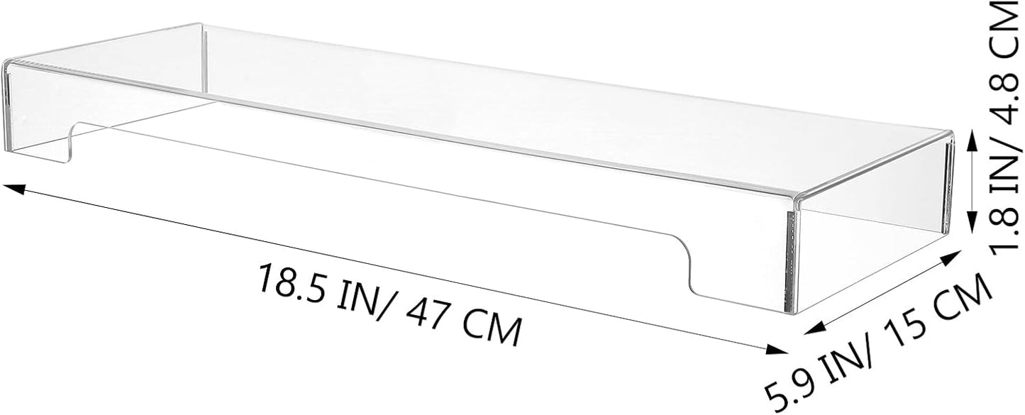 Keyboard Cover Acrylic Covers Dust: Clear Computer Keyboard Cover - Anti-Cat Protector - Tablet Keyboard Case for Standard Size PC Computer Desktop (18.5x5.9x1.8 Inch)