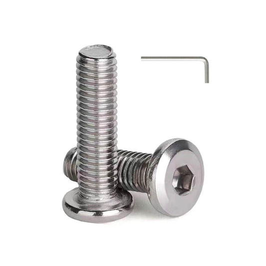 3/16-24 x 1/2" (50 Pack) Flat Head Hex Socket Cap Screws Bolts, 304 Stainless Steel 18-8, Hex Drive, Bright Finish, Fully Machine Thread