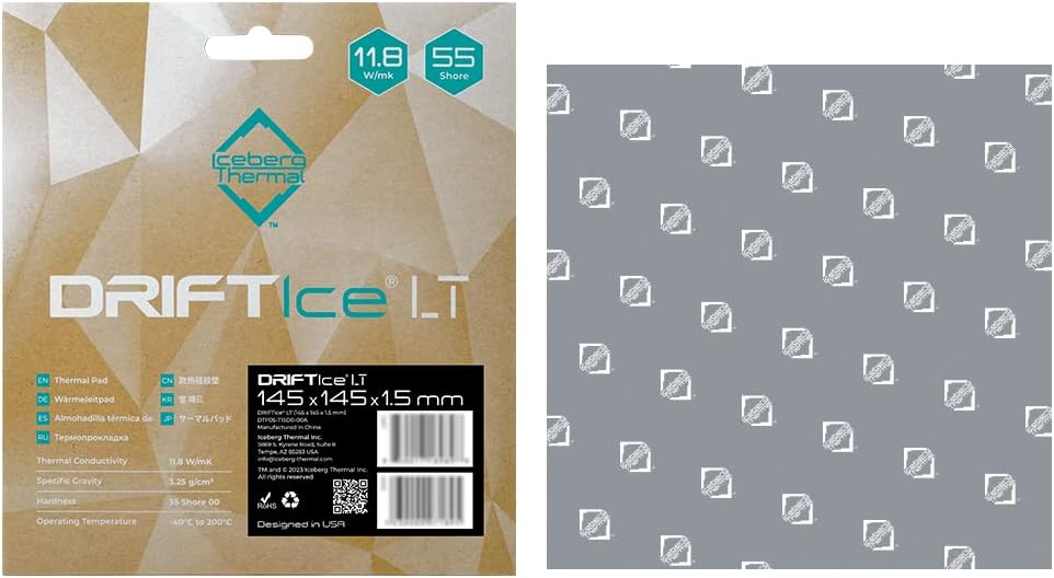 Iceberg Thermal DRIFTIce LT Thermal Pad 145 x 145mm (1.5mm) (11.8 W/mK)