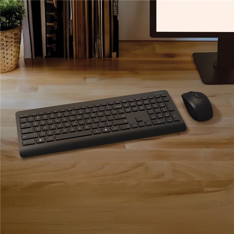 Incase Wireless Desktop 900 Keyboard and Mouse Combo - Designed by Microsoft – Quiet Touch Keys, Ambidextrous Design, Customizable Hotkeys, Two Year Battery Life – Black