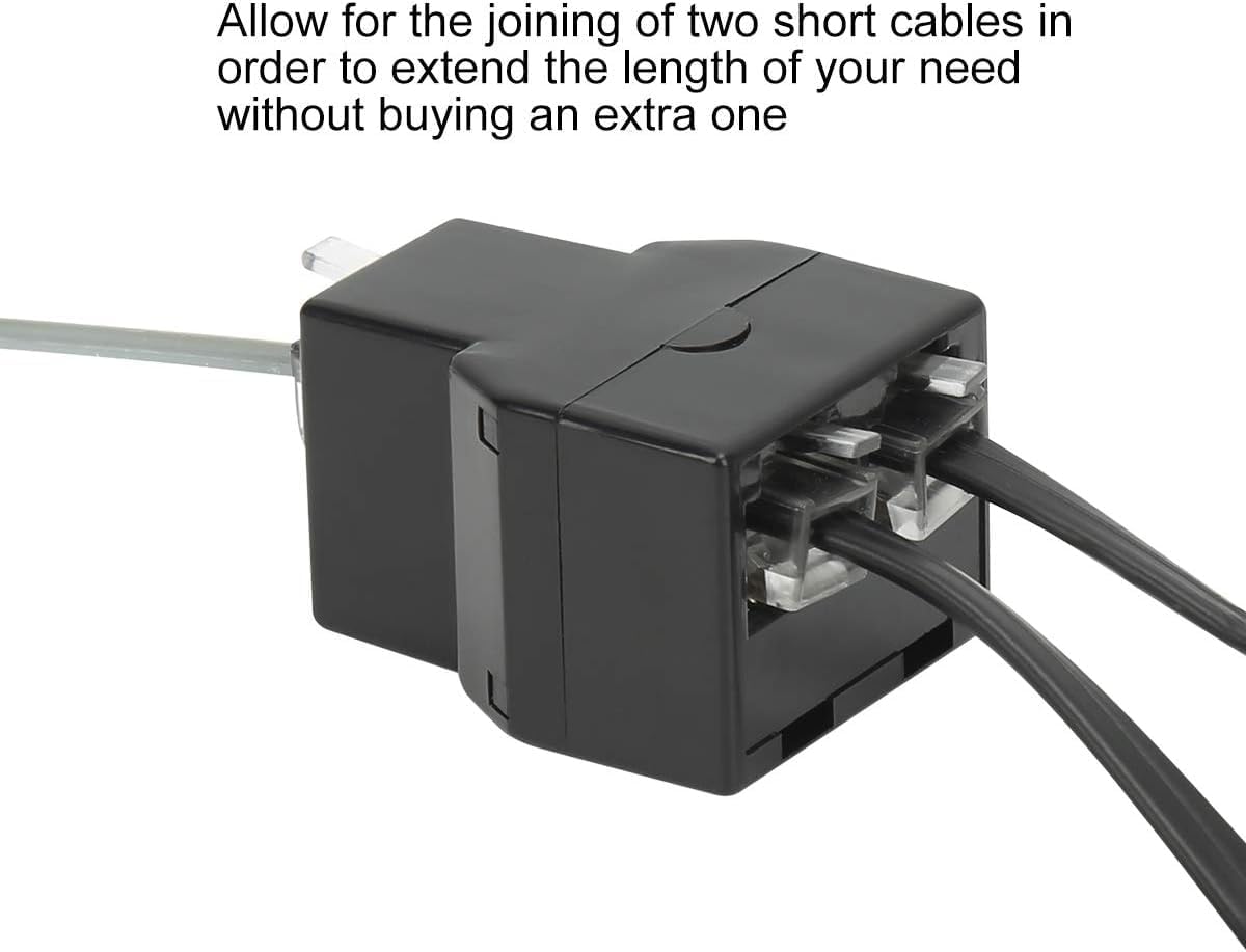 Uvital RJ12 6P6C 3 Female Telephone Line Splitters, Phone Jack Splitter, Telephone Landline Cable Connector and Separator(Black, 20 Pack)