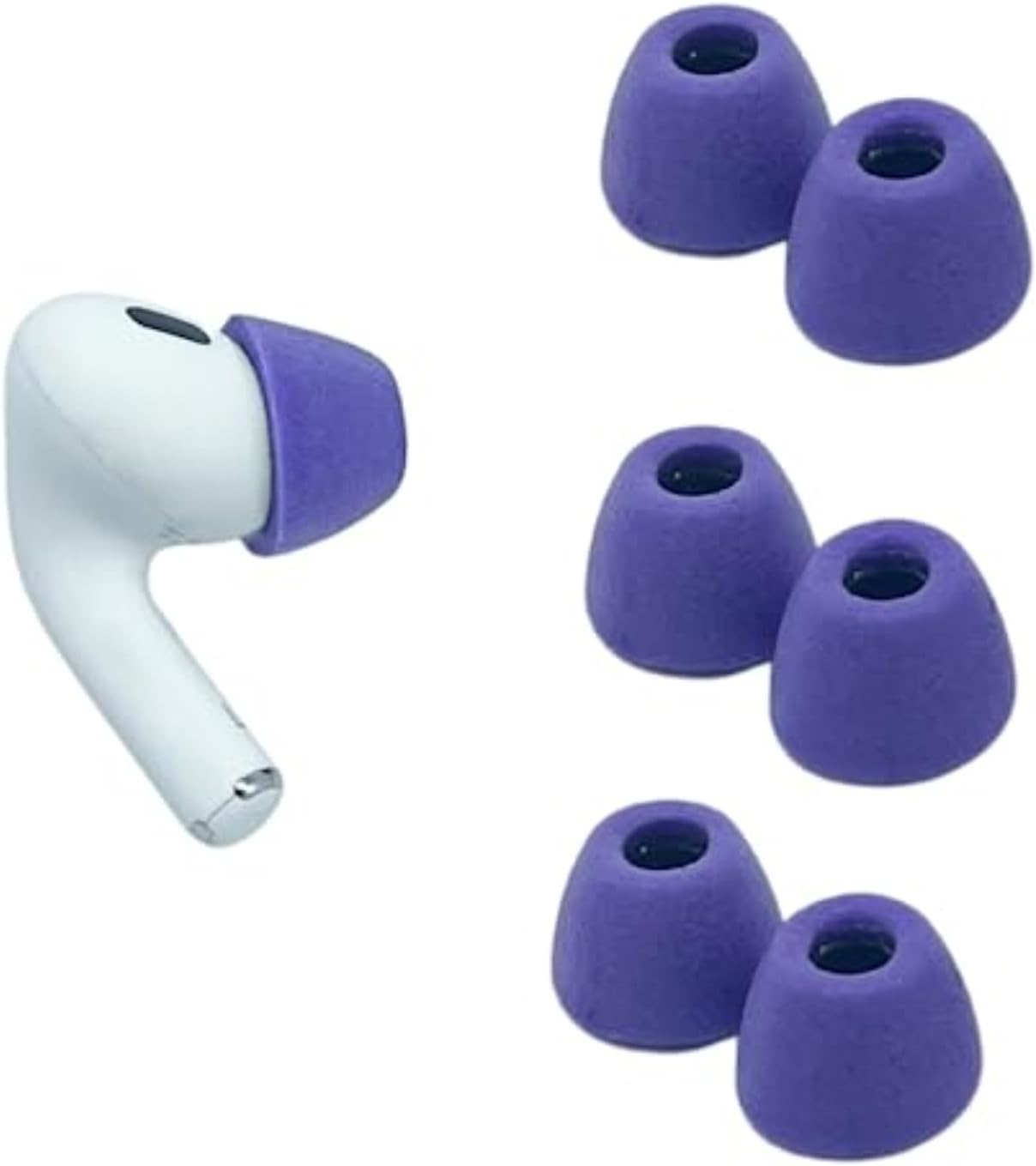 Comply Memory Foam Replacement Earbud Tips for Apple AirPods Pro 1 & 2 | Ultimate Comfort, Secure Fit, Superior Noise Isolation | Anti Slip, Prevent from Falling Out | Purple, Small (3 Pairs)
