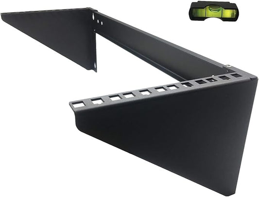 JINGCHENGMEI 4U19 Inch Vertical Wall Mount Patch Panel Bracket and Heavy Duty 125 lbs Capacity Wall Mountable Server Rack (4U150)