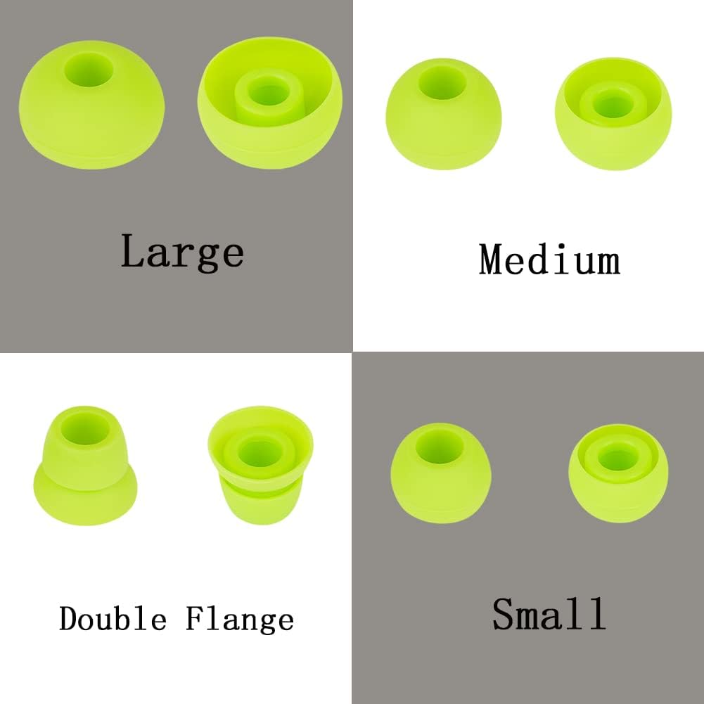 Replacement Silicone Eartips Earbuds Eargels Compatible with Powerbeats 1/2/3 Wireless Beats by Dre Headphones,4 Pairs Earbud Cap(Yellow)