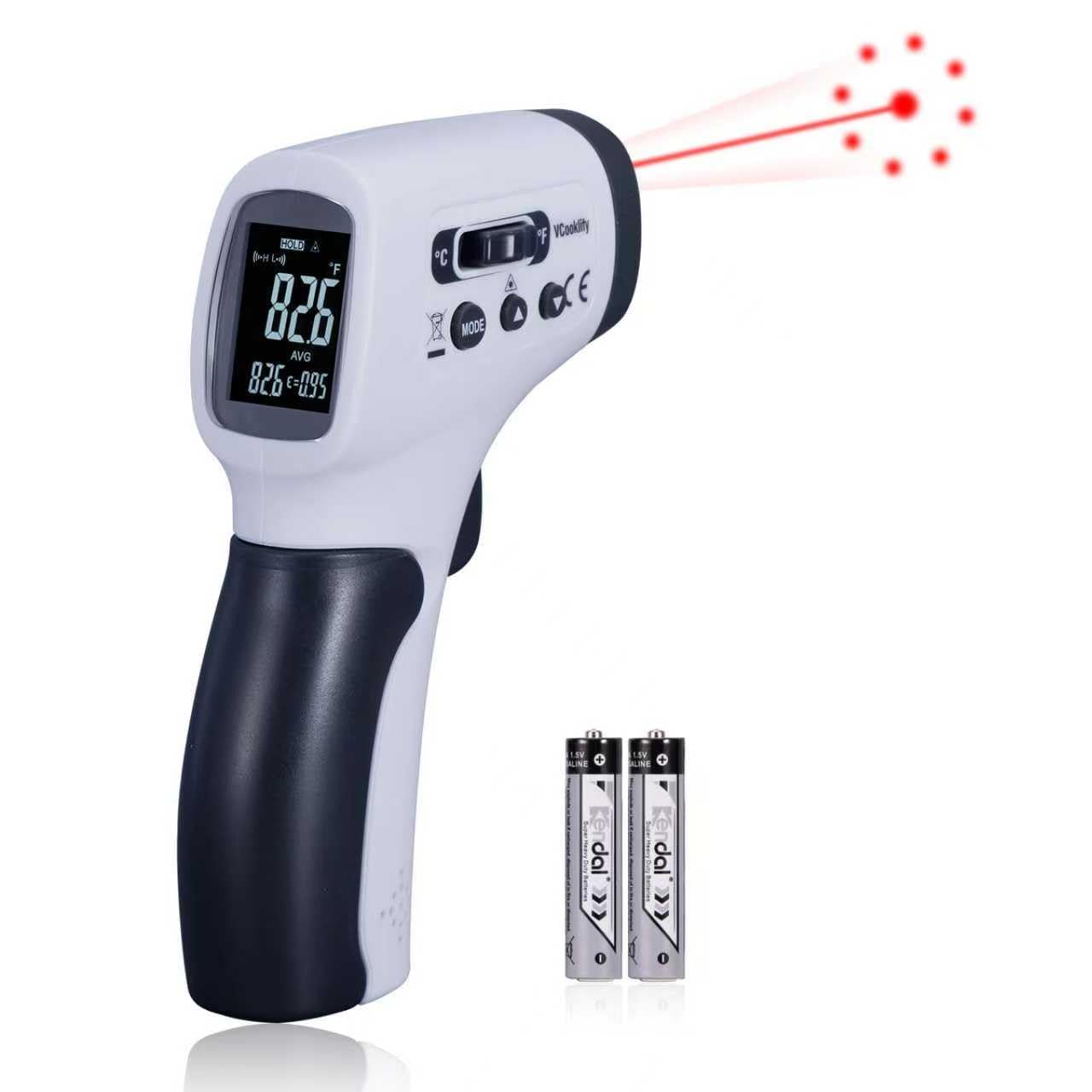 Temperature Gun for Meat,Automotive Infrared Thermometer Gun with Ring Laser DS12:1,Digital Thermal Gun with Adjustable Emissivity&High/Low Alarm,-58~1400℉IR Temp Gun for Engine,Brakes&HVAC