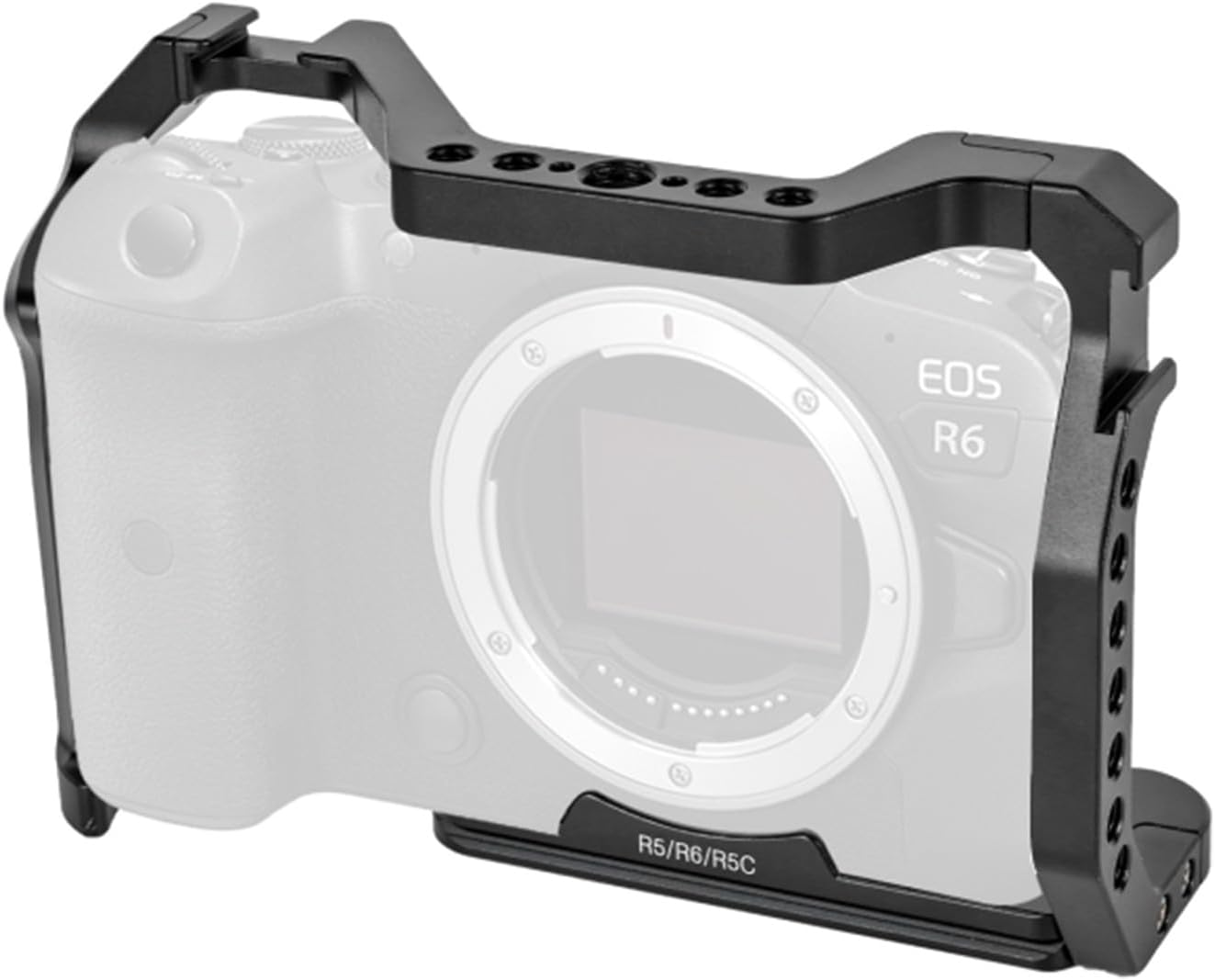 R5 ii/R5/R6/R5C/R6 ii Camera Cage,R5 Mark ii/R6 Mark ii Cage with Cold Shoe and ARRI Interface for EOS R5C/R6 Mark II/R5 Mark II/R5/R6/R5C
