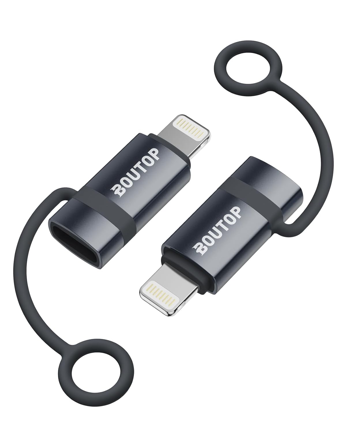 [MFi Certified] 3A 36W USB C to Lightning Adapter, USBC to Lightning Adapter Support Data Sync/PD Fast Charging Compatible with iPhone iPad AirPods, with Anti-Lost Holder - 2 Pack