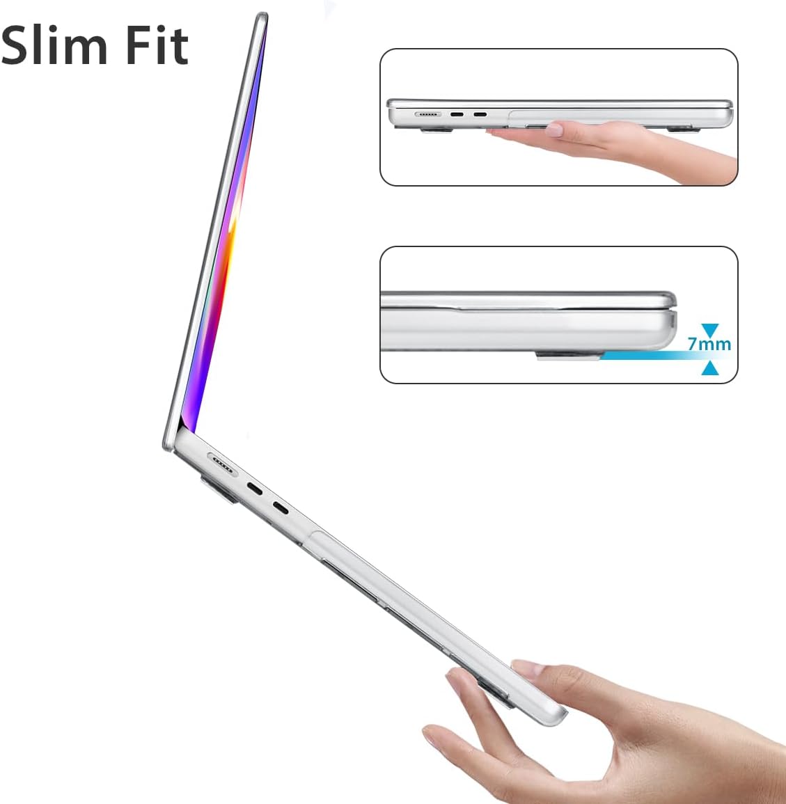 Compatible with MacBook Air 13.6 inch Case 2025 2024 2023 2022 Release M4 A3240 M3 A3113 M2 A2681 with Touch ID, Plastic Hard Shell Case&Keyboard Cover&Screen Protector&Webcam Cover, Bows