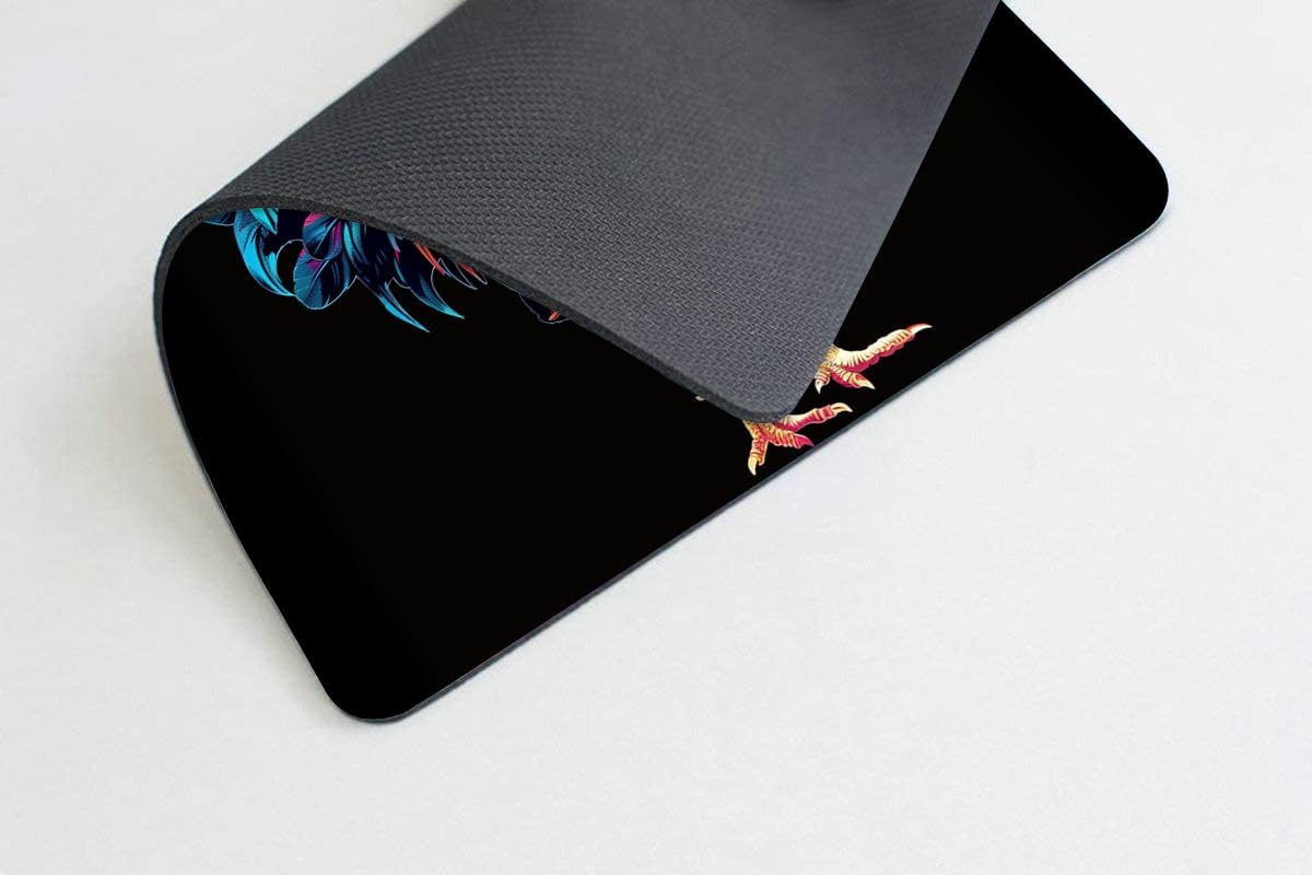 Square Mouse Pad Colorful Rooster-1,Gaming Mouse Pads for Desk,Soft Computer Waterproof Non-Slip Mouse Mat