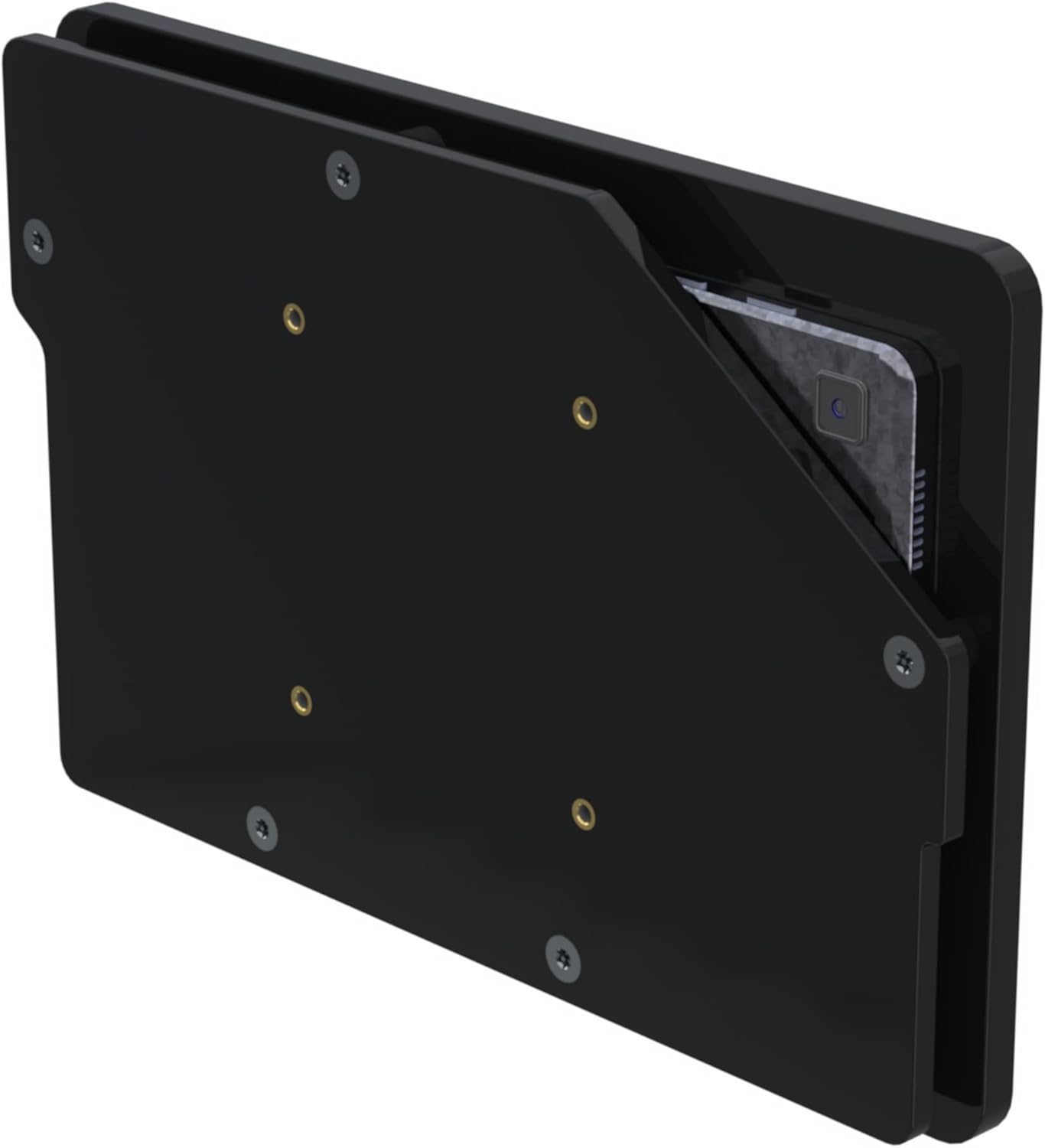 TABcare Anti-Theft Acrylic VESA Enclosure for Galaxy TAB A7 Lite 8.7" SM-T220 Tablet with Free Wall Mount Kit & 90-Degree Angle USB C Cable (TAB A7 Lite, Black)