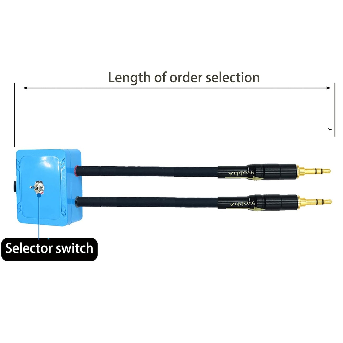 Arklove 15ft Shielded 1/8" aux Input 3.5mm Female to 2X 3.5 Output Splitter Stereo Audio Video Cable Out 3.5 Male to Two 3.5 Male in Dual Speaker Cord 24k Gold Plated