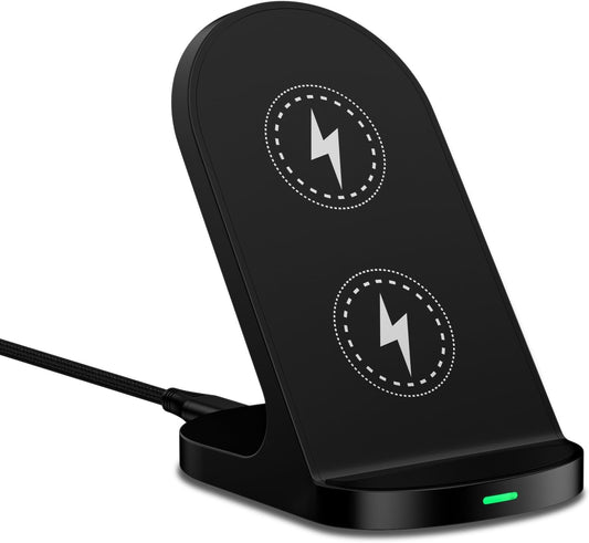 15W Fast Wireless Charger Phone Charging Stand for Google Pixel 10 Pro XL/9/8a/8 Pro/7a/7,Android Phone Wireless Charging Station Charger for Samsung Z Fold 7/6/5/Z Flip 7/6/S24 Ultra/S23/S22/S21/S20