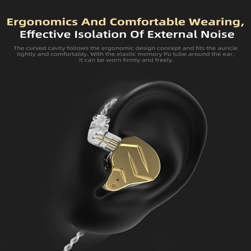 KZ ZSN PRO X in-Ear Earbud Headphones with Mic Dual Driver 1BA+1DD Hybrid Wired Earbuds Earphones Compatible with Android, iPhone, iPad, Laptops, MP3 and Most 3.5mm Interface (Black with Mic)