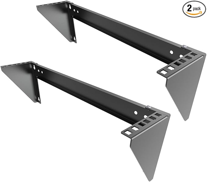 JINGCHENGMEI 2 Pack of 19 Inch 2U Heavy Duty Vertical Wall Mountable Rack and 125 lb Wall Mountable Server Rack (2)