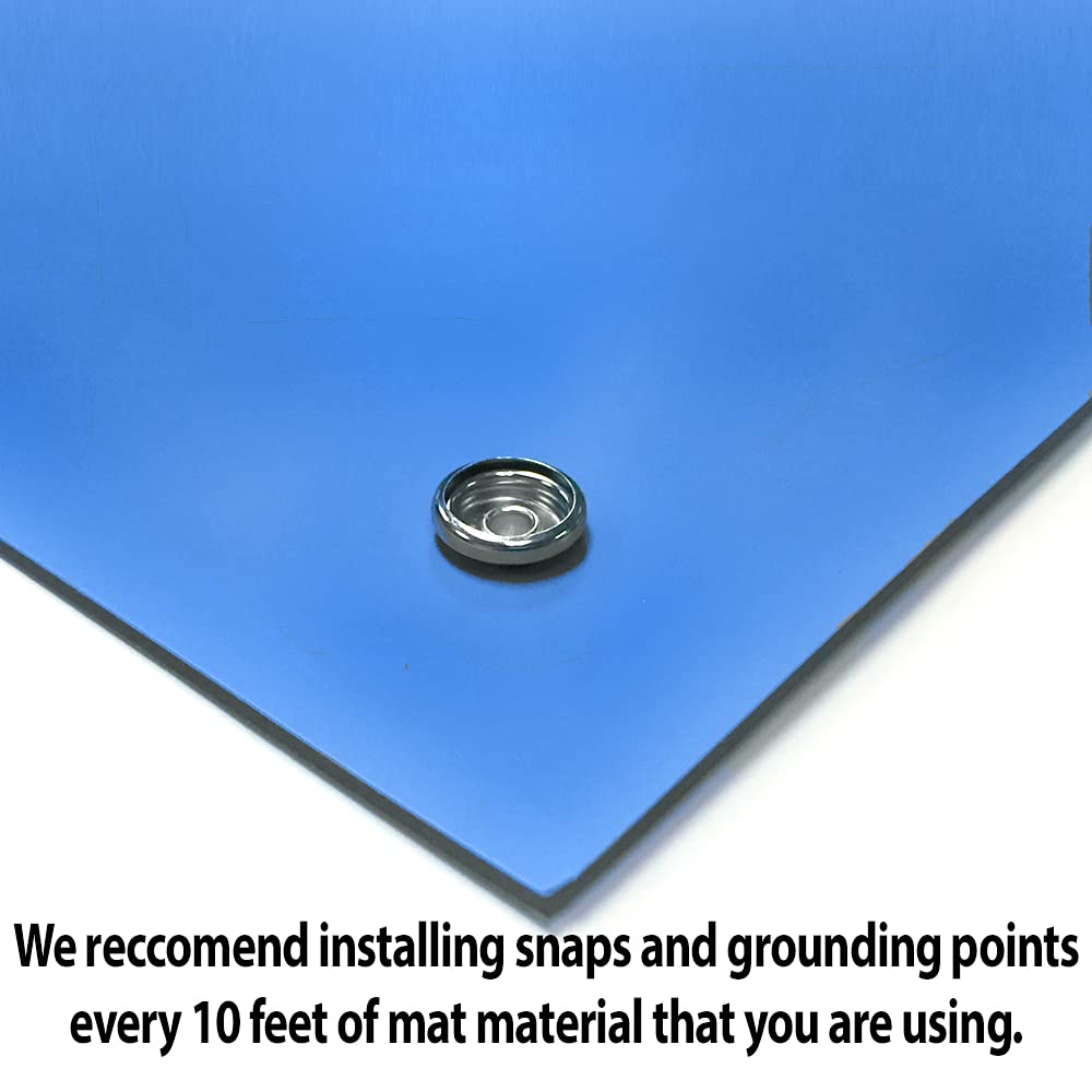 RubberStat Dual Layer ESD Compliant Workstation Rubber Table Mat Kit, Soldering, Cell Phone Repair - 30"x120" Royal Blue