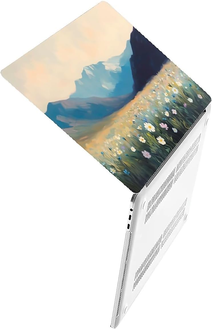 Compatible with MacBook Air 13.3 13.6 Inch Case 2022 2021 2020 2019 Plastic Hard Shell Case Cover,13.3 Pro(A1706/A1708/A1989/A2159/A2289/A2338), Wildflowers and Mountains
