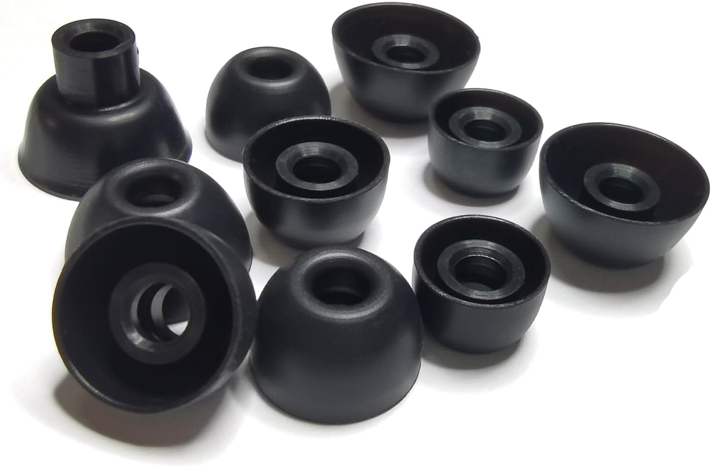 Silicone Earbuds Tips for Powerbeats Pro2 Replacement Ear Tips 10 Pairs XL/L/M/S/XS - Compatible with Beats Studio Buds/Beats Fit Pro/Solo Buds, Black