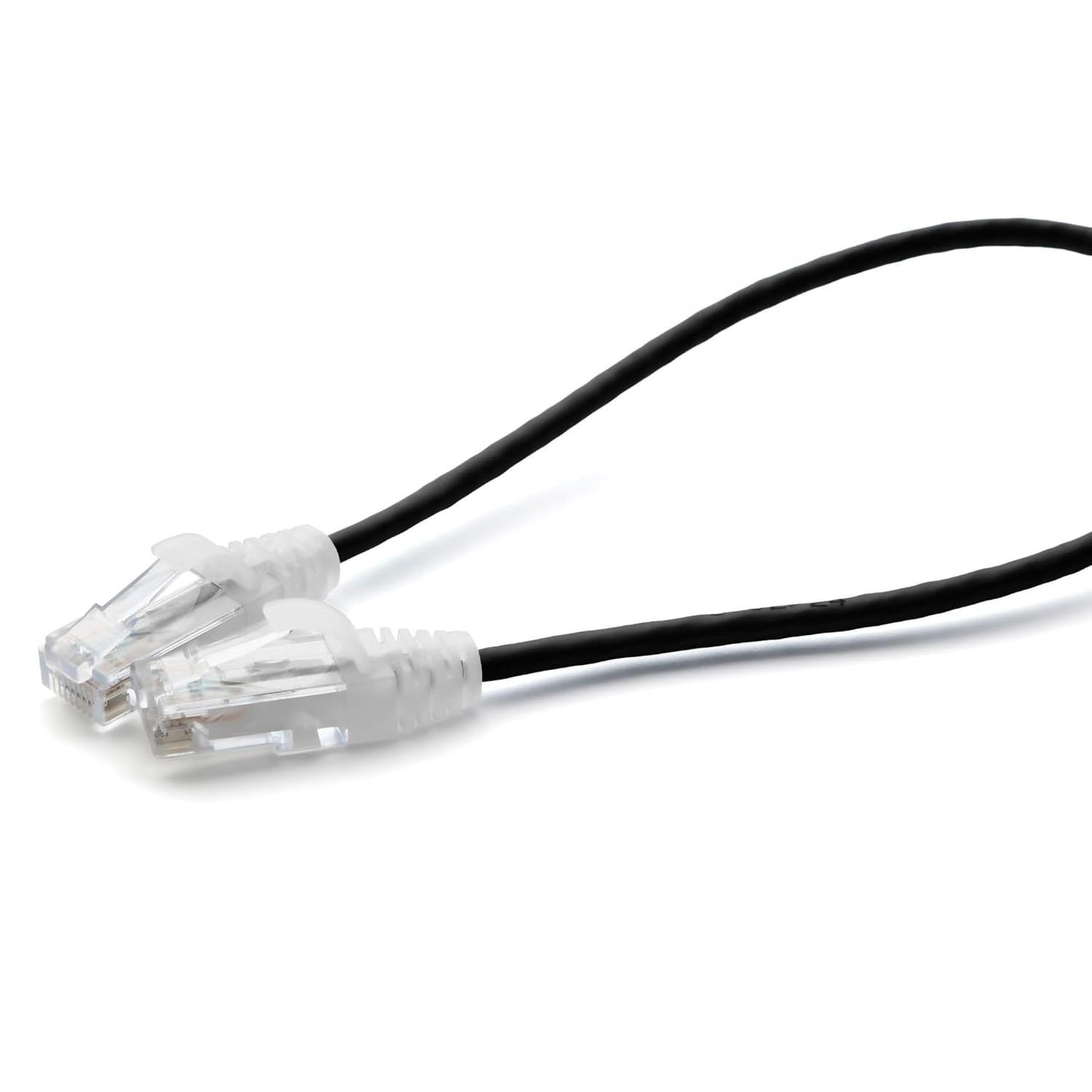TRUECABLE Cat6 Component Rated Patch Cable, Unshielded (U/UTP), 1ft, Black, 28AWG Solid Copper, Snagless 10G High-Speed Ethernet Cable, PoE++ 4PPoE 100W, UL Listed, RoHS-3, 1 Pack
