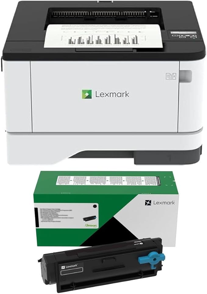 Lexmark MS331dn Black and White Laser Printer, with Ethernet & Automatic Two-Sided Printing, Office Printer (3-Series)(29S0000) Bundle with55B1000 Black 3K Yield Toner Cartridge