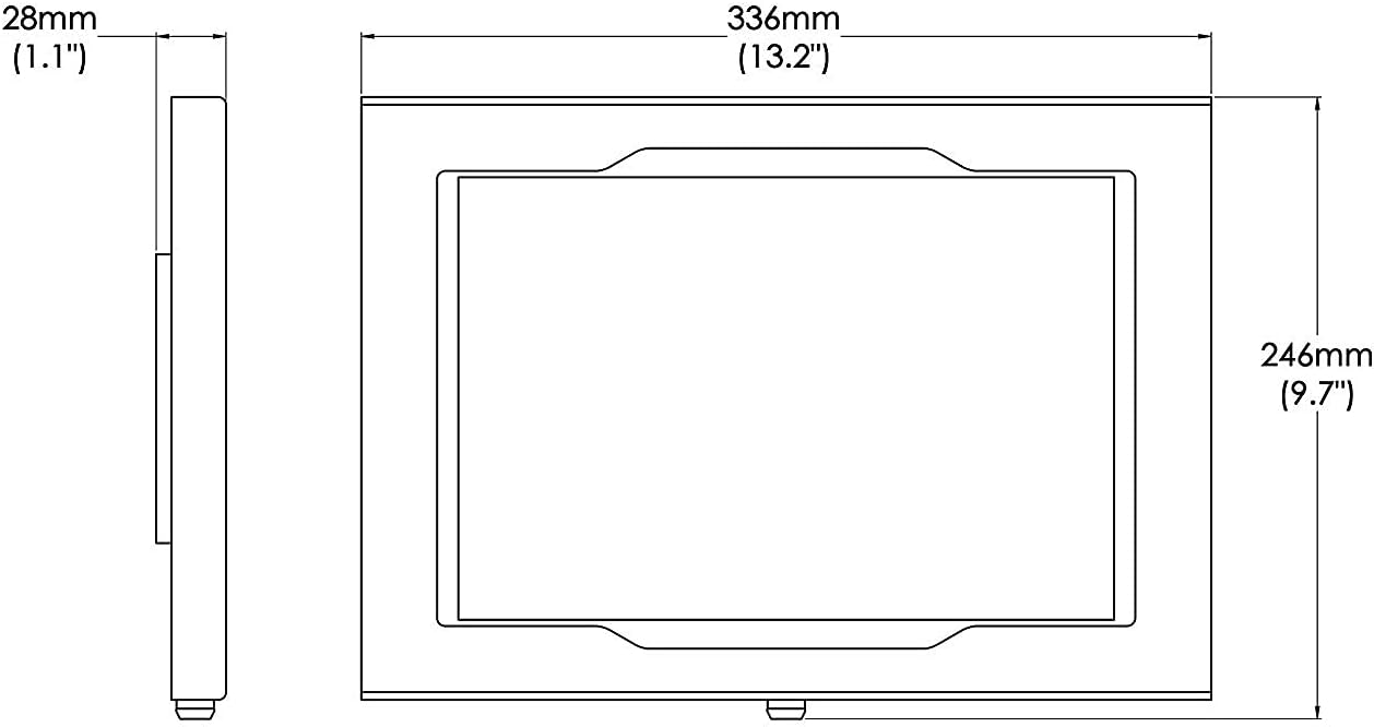 TABcare Locking Anti-Theft Metal Case for Samsung Galaxy TAB 3 4 10.1" Tablet for Kiosk, POS, Store, Show Display, Time Clock (TAB 3/4 10.1, Black)