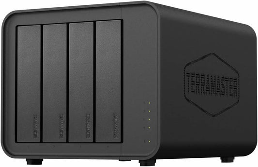 TERRAMASTER F4-424 NAS Storage 4Bay - N95 Quad-Core CPU, 8GB DDR5 RAM, 2.5GbE Port x 2, Network Attached Storage with High Performance (Diskless)