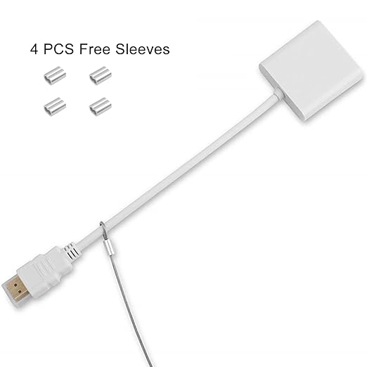 20 Pack Adjustable Cable Tethers, Universal Adapter Lock Kit DIY Kit Stainless Steel with Nylon Coat Tether Computers/Dongles/HDMI/VGA/DP/Mac Adapter
