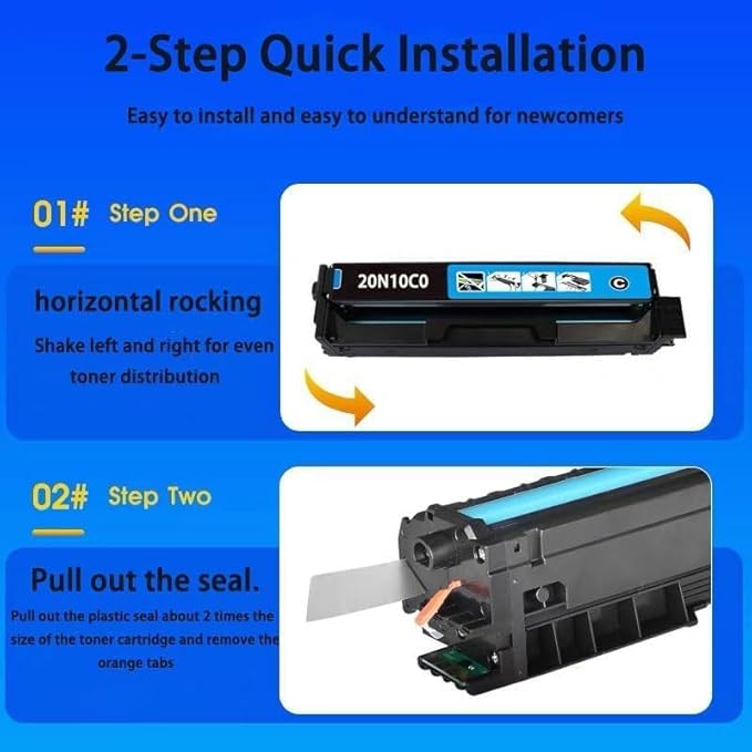 CS331 CX331 High Yield Toner Cartridge 4500pages 4 Pack 20N1HC0, 20N1HK0, 20N1HM0, 20N1HY0 Replacement for Lexmark CS331dw CX331adwe Printer with Smart Chip