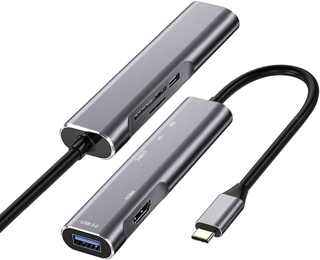 USB C to HDMI Adapter for Samsung DeX,DeX Station for Galaxy S25/S24/S23/S22/Note20/10/Tab S9/S8/S7,DeX hub with HDMI 4K,USB3.0,PD 60W,SD/TF Card Slot,Steam Deck,Nintendo Switch
