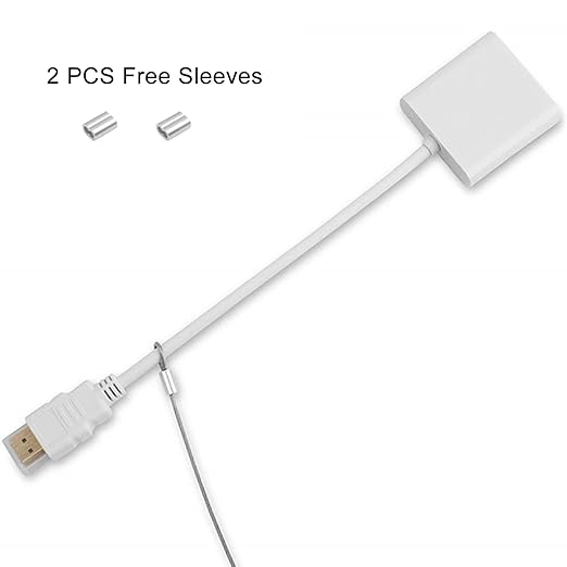 10 Pack Adjustable Cable Tether Universal Computer Adapter Lock Kit DIY Kit Stainless Steel with Nylon Coat Tether Computers Adapters/Dongles/HDMI/VGA/DP Adapter