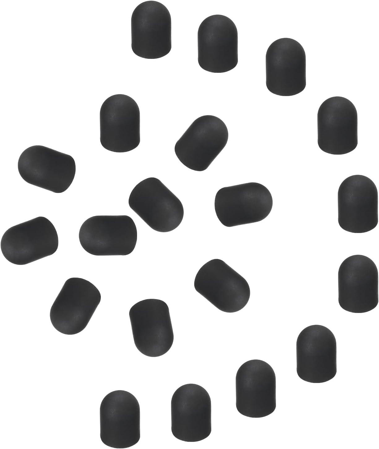 MECCANIXITY 60Pcs Replacement Stylus Pen Tips 5.5mm Conductive Capacitive Touch Screen Pens Tips Silicone Rubber, Black