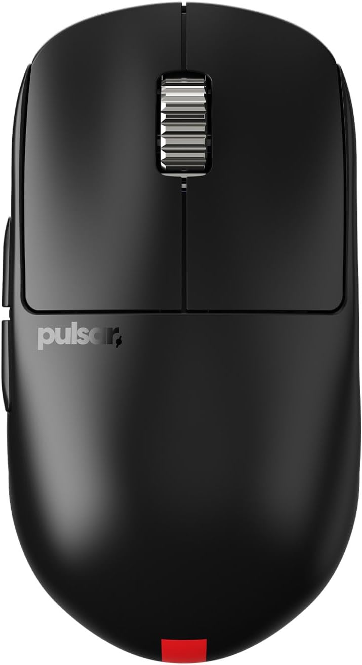 Pulsar Gaming Gears X2H v3 ES Wireless Gaming Mouse, Ultra Lightweight 1.87 oz (60g), Symmetrical, Optical Switch, 32000 DPI, 750 IPS, XS-1 Sensor, 8k Compatible (Mini, Black)