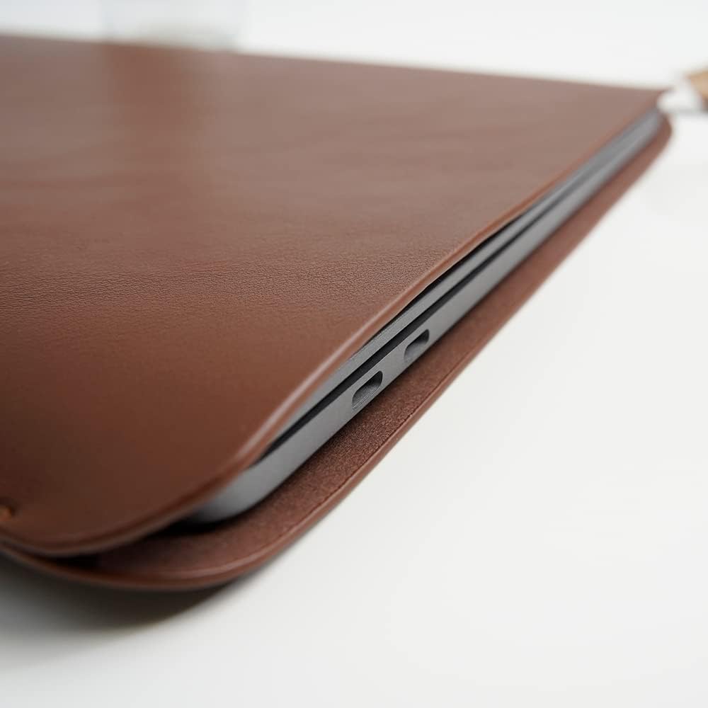 Laptop Sleeve 15 Inch Compatible with MacBook Pro 16 A2991 M3 A2780 A2485 A2141 MacBook Pro Retina 15 Color Dark Brown