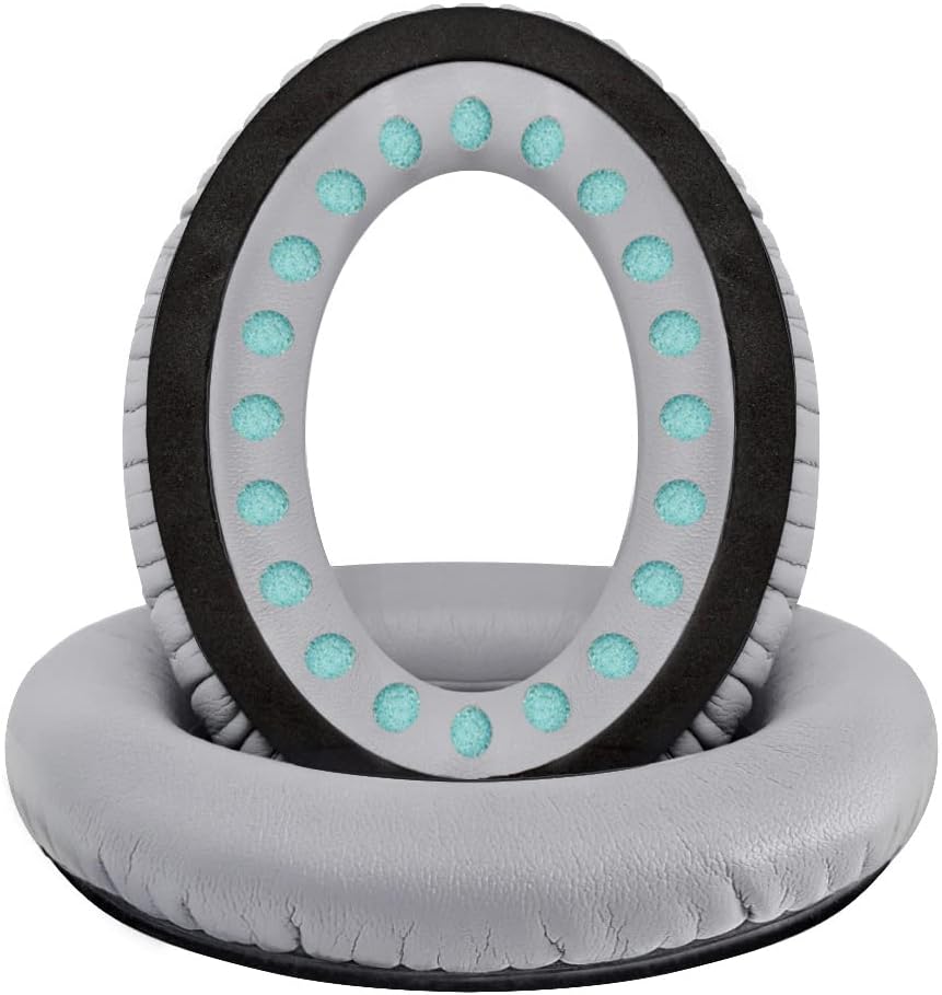 QOQOON Professional Headphone Replacement Ear Pads for Bose QuietComfort 35 QC 2 15 25 Earpads Cushion for QC2 QC15 QC25 SoundTrue SoundLink Around-Ear Headphones Ear Pads with Memory Foam (Grey)