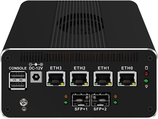 CWWK Intel Alder Lake N100(4C/4T Up to 3.4GHz)/N305(8C/8T Up to 3.8GHz) Dual SFP+10GbE Mini PC|4xIntel I226-V 2.5GbE |DDR5 Memory|PCI-E x4|HDMI+DP+Type-C (10 Gigabit N305, 16G RAM 512G SSD)