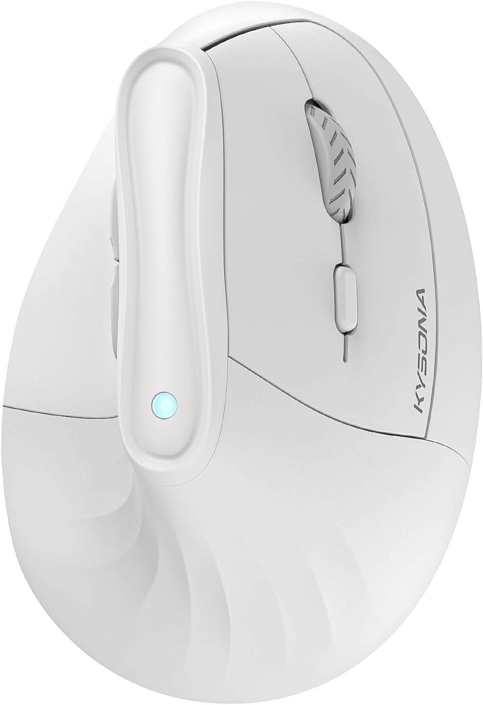 57° Ergonomic Wireless Tower Mouse, Vertical Quiet Ergo Mouse, Bluetooth(BT5.0,BT3.0)&2.4G, (800/1200/2400/2400/4000), 5 Buttons for Windows, macOS, iPadOS, Laptop, PC,White