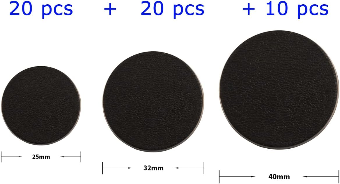 NC EBCO 50Pcs Mix Round Plastic Model Bases 25mm/32mm/40mm for Gaming Miniatures or Wargames Role Playing Board Game Figure Toy