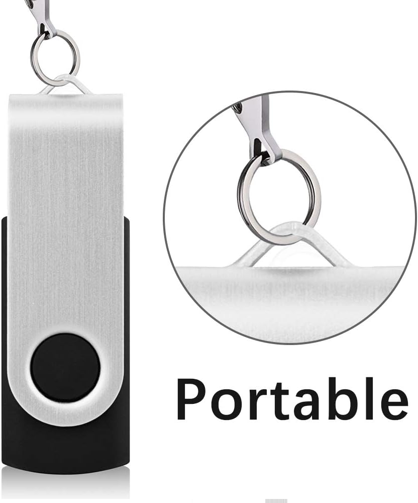 KEXIN Flash Drive 32 GB USB Flash Drive 32gb 10 Pack Thumb Drive Jump Drive Flash Drives Memory Sticks Zip Drive, 10 Pack 5 Colors (Black, Blue, Green, White, Red)