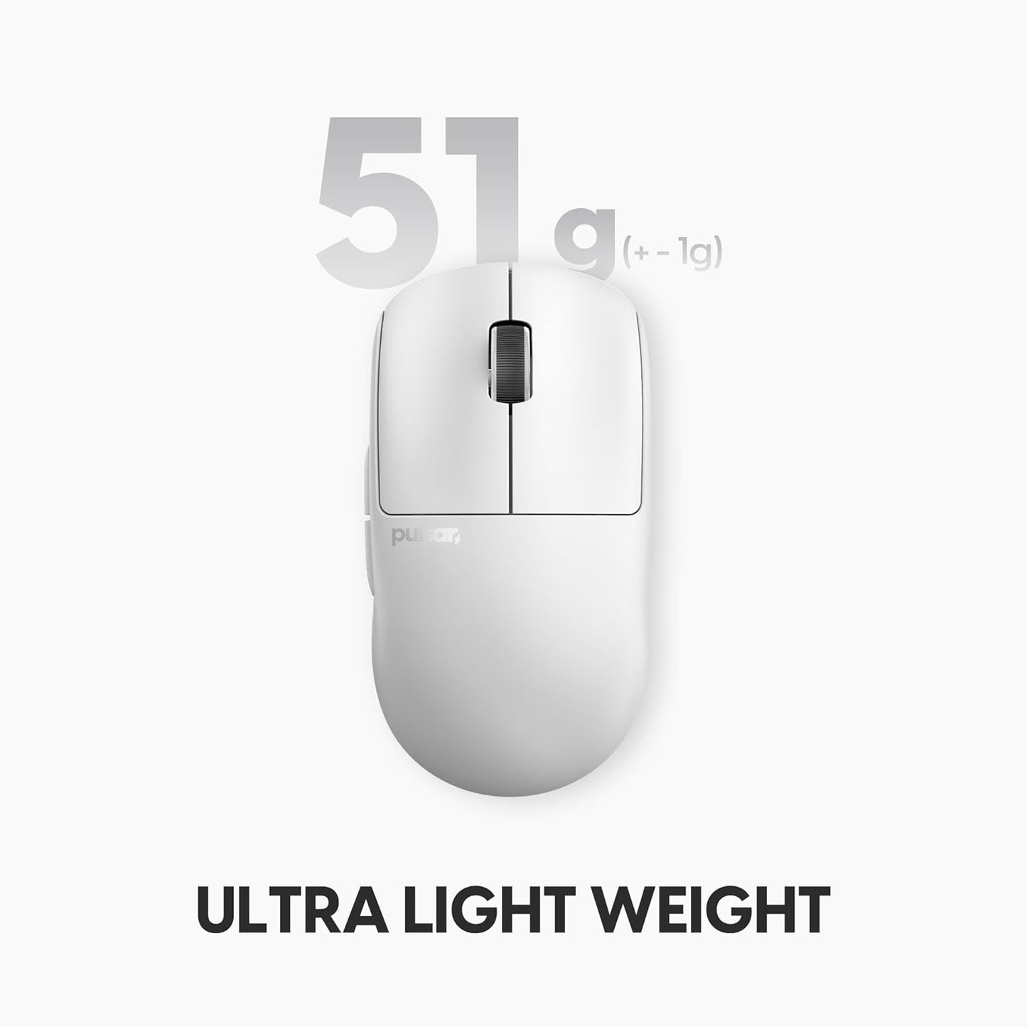 Pulsar Gaming Gears X2 v3 Wireless Gaming Mouse, Ultra Lightweight, Optical Switch, 32000 DPI, 750 IPS, XS-1 Sensor, 8k Compatible (Mini, White)