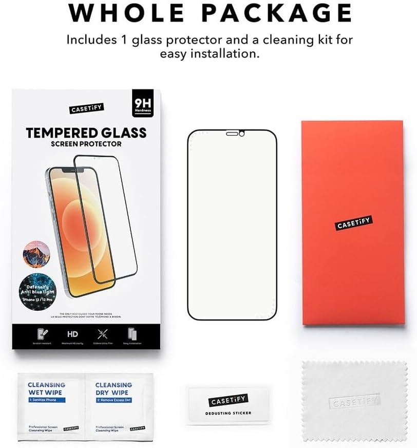 CASETiFY Impact Anti-Blue Light Screen Protector [Tempered Glass] for iPhone 14 Pro
